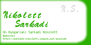 nikolett sarkadi business card